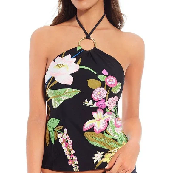 NWT Trina Turk Moonlite Tankini Top & Riviera Solid Bikini Bottom Set 2 - Picture 2 of 8